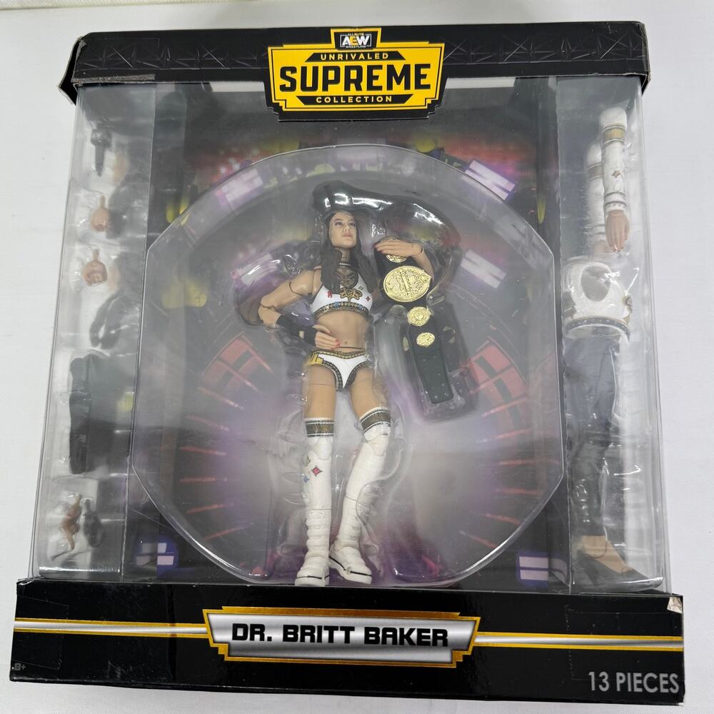 AEW Unrivaled Supreme Collection Dr. Britt Baker Figure All‎ Elite Wrestling WWE - Picture 7 of 11